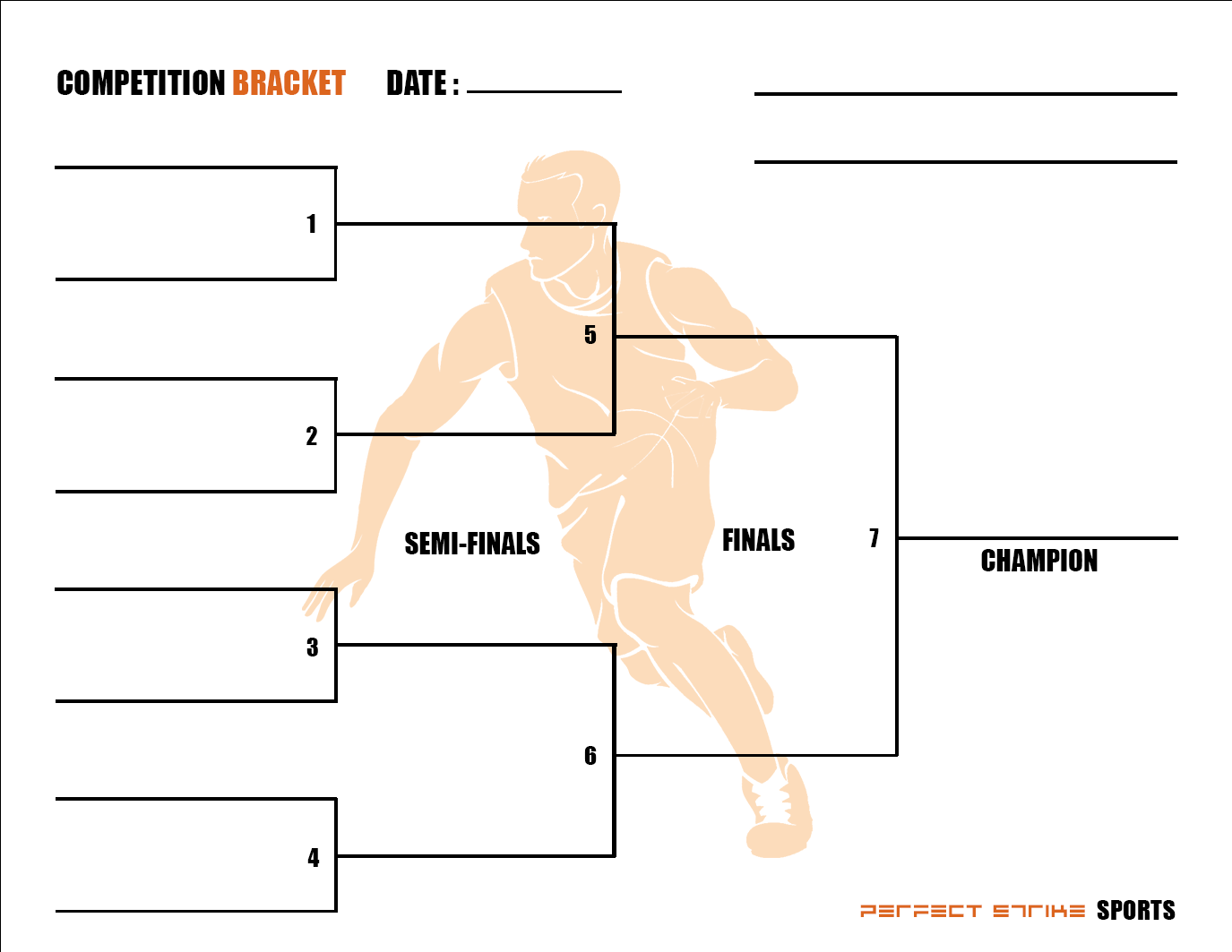 PRINT DOWNLOAD. Perfect Strike Competition Bracket for Team Tournaments or Skills Competitions. BASKETBALL.