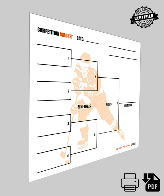 PRINT DOWNLOAD. Perfect Strike Competition Bracket for Team Tournaments or Skills Competitions. HOCKEY.