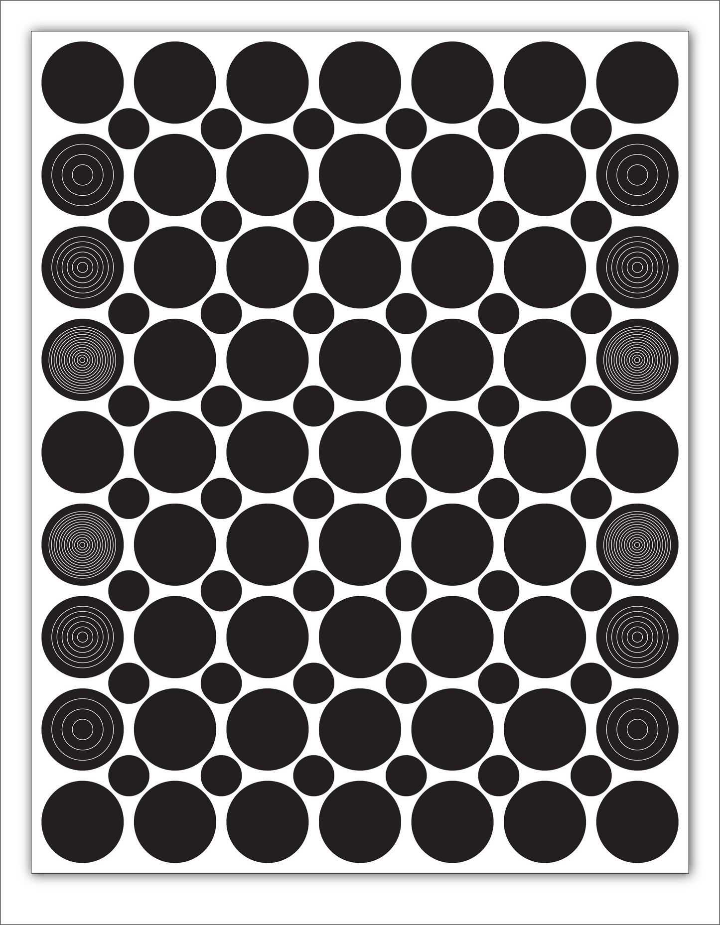 Perfect Strike Archery Circles and Dots Transfer Decals for Scope Lenses + Peel and Stick Target Dots. Practice or Competition. Adhesive Backed Vinyl Decals. (Black)
