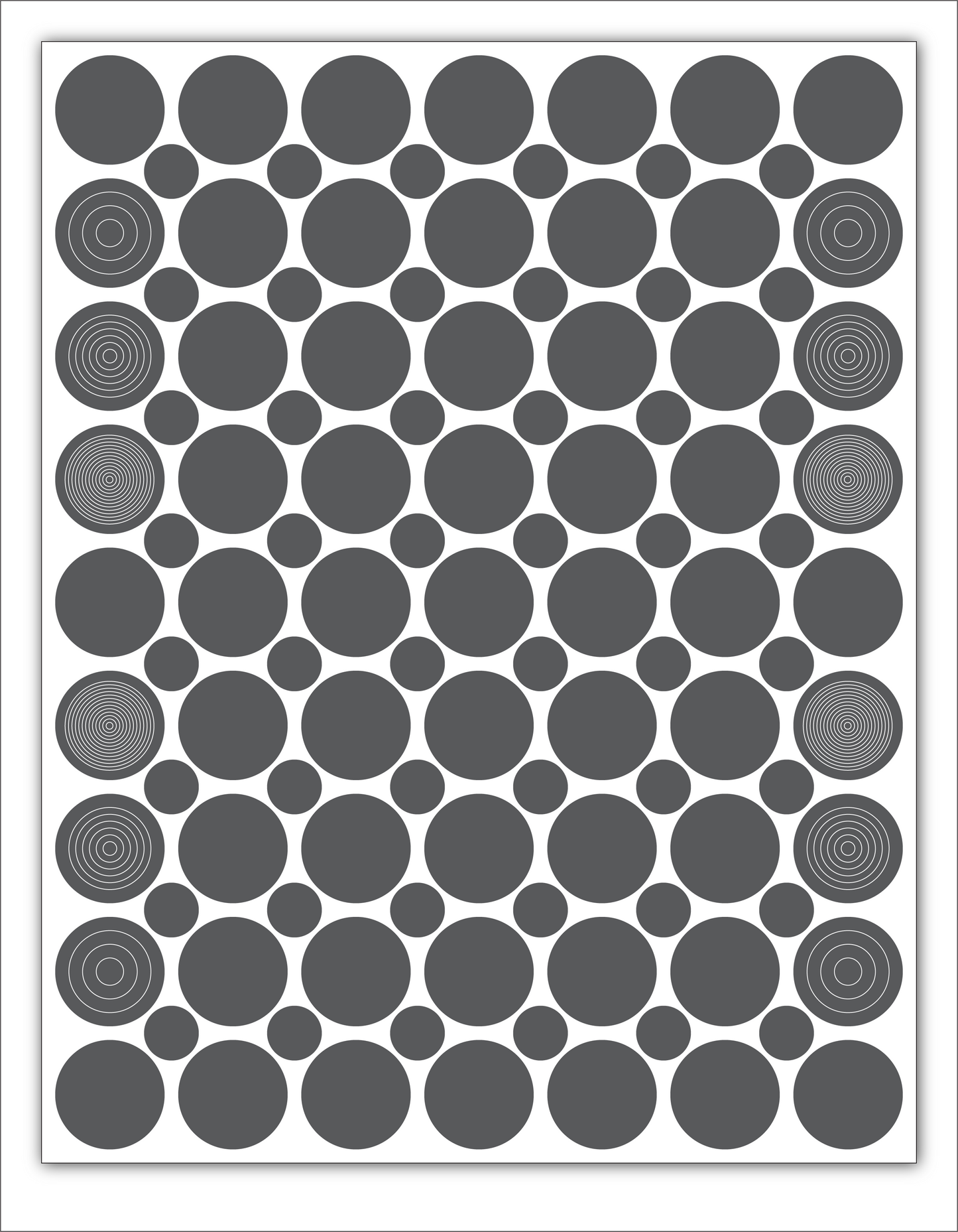 Perfect Strike Archery Circles and Dots Transfer Decals for Scope Lenses + Peel and Stick Target Dots. Practice or Competition. Adhesive Backed Vinyl Decals. (Grey)