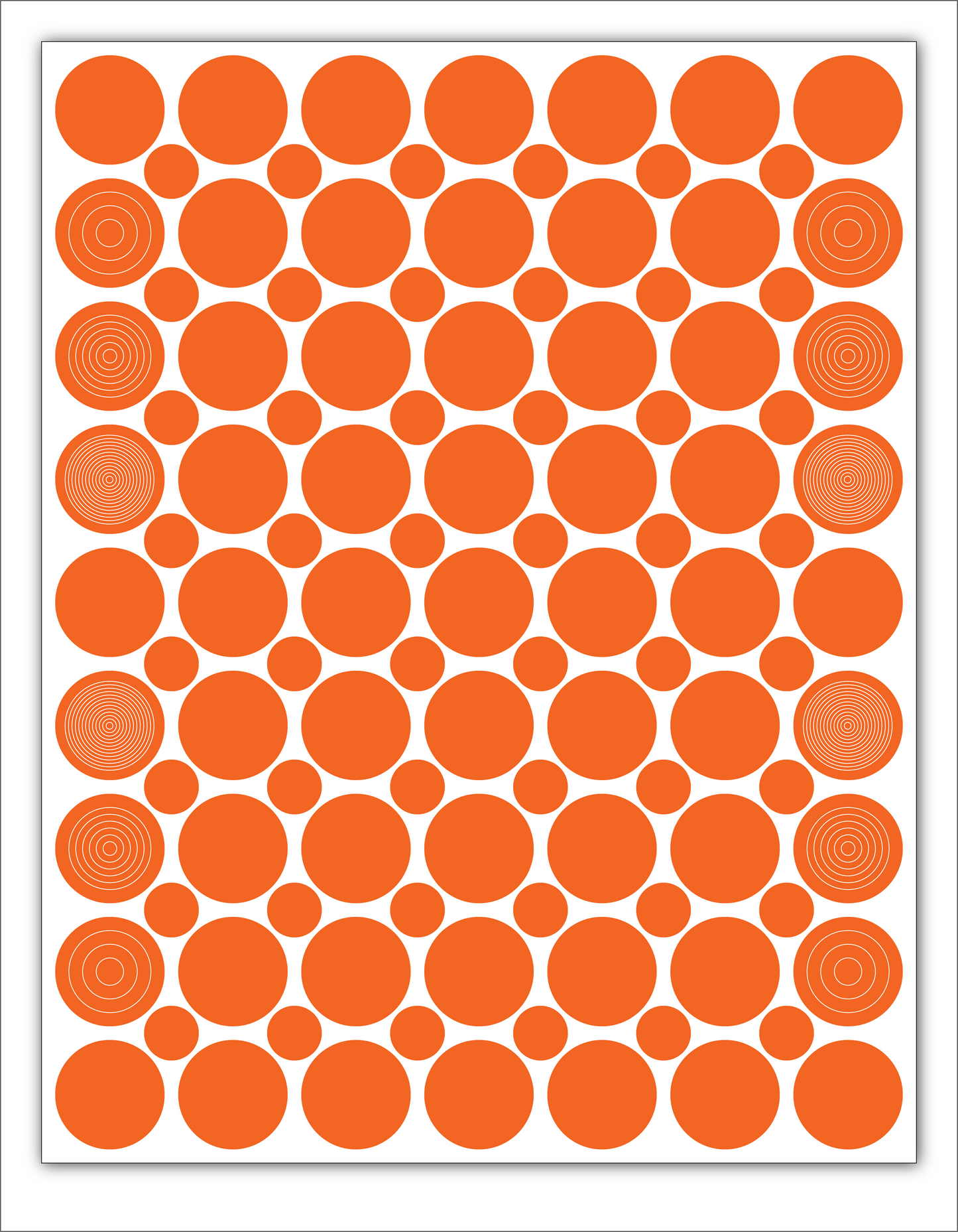 Perfect Strike Archery Circles and Dots Transfer Decals for Scope Lenses + Peel and Stick Target Dots. Practice or Competition. Adhesive Backed Vinyl Decals. (Orange)