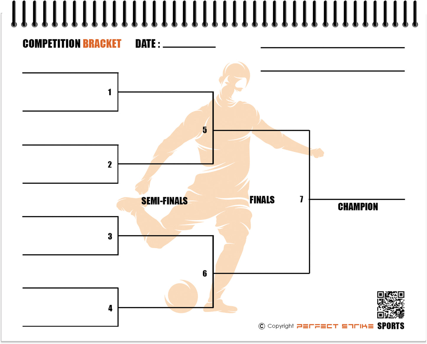 Perfect Strike SOCCER Scorebook with Rules and Scoring Instructions : Heavy Duty. Adult and Youth Soccer. TS-11-7-H