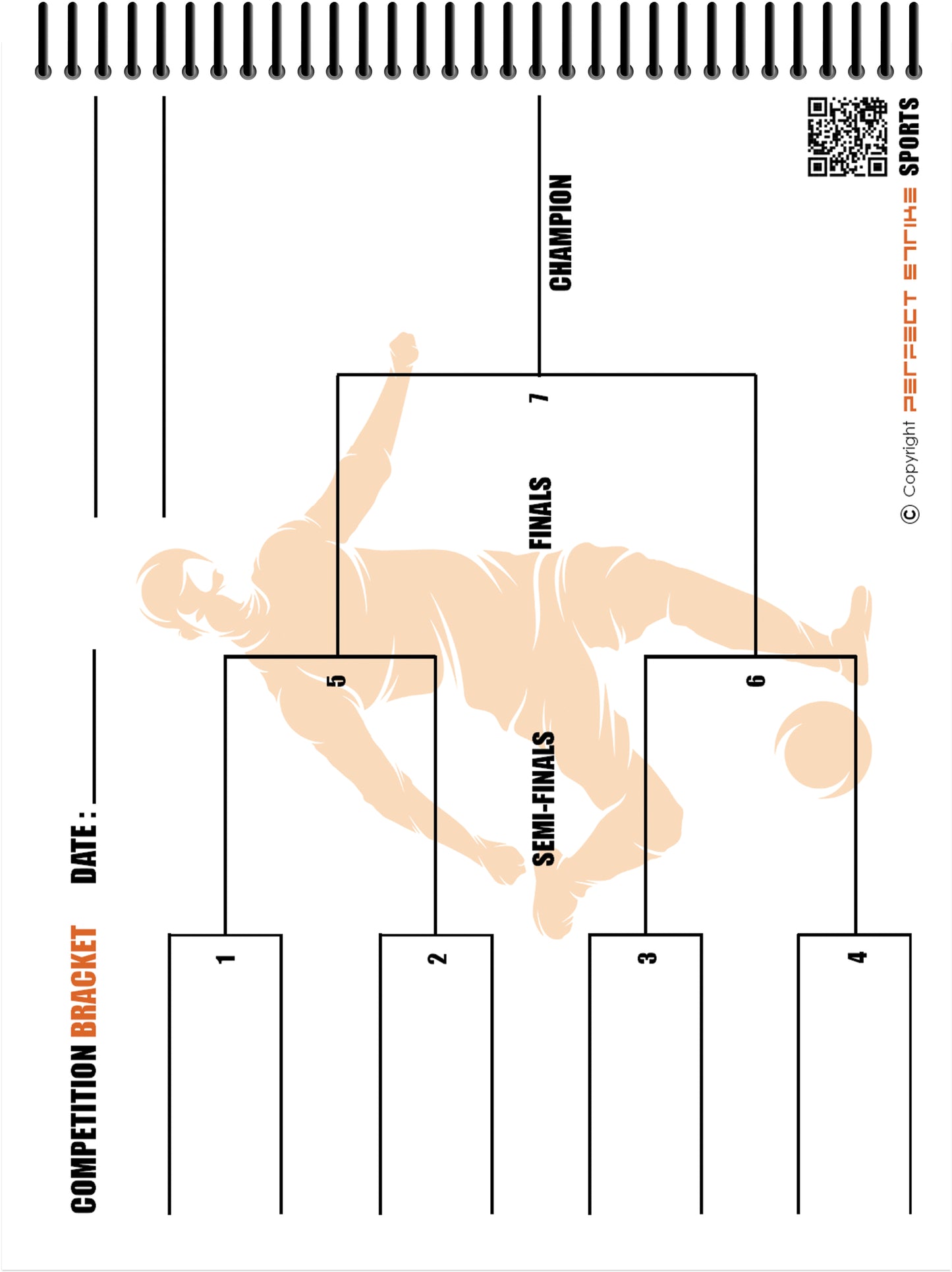 Perfect Strike SOCCER Scorebook with Rules and Scoring Instructions : Heavy Duty. Adult and Youth Soccer. TS-11-7W-V