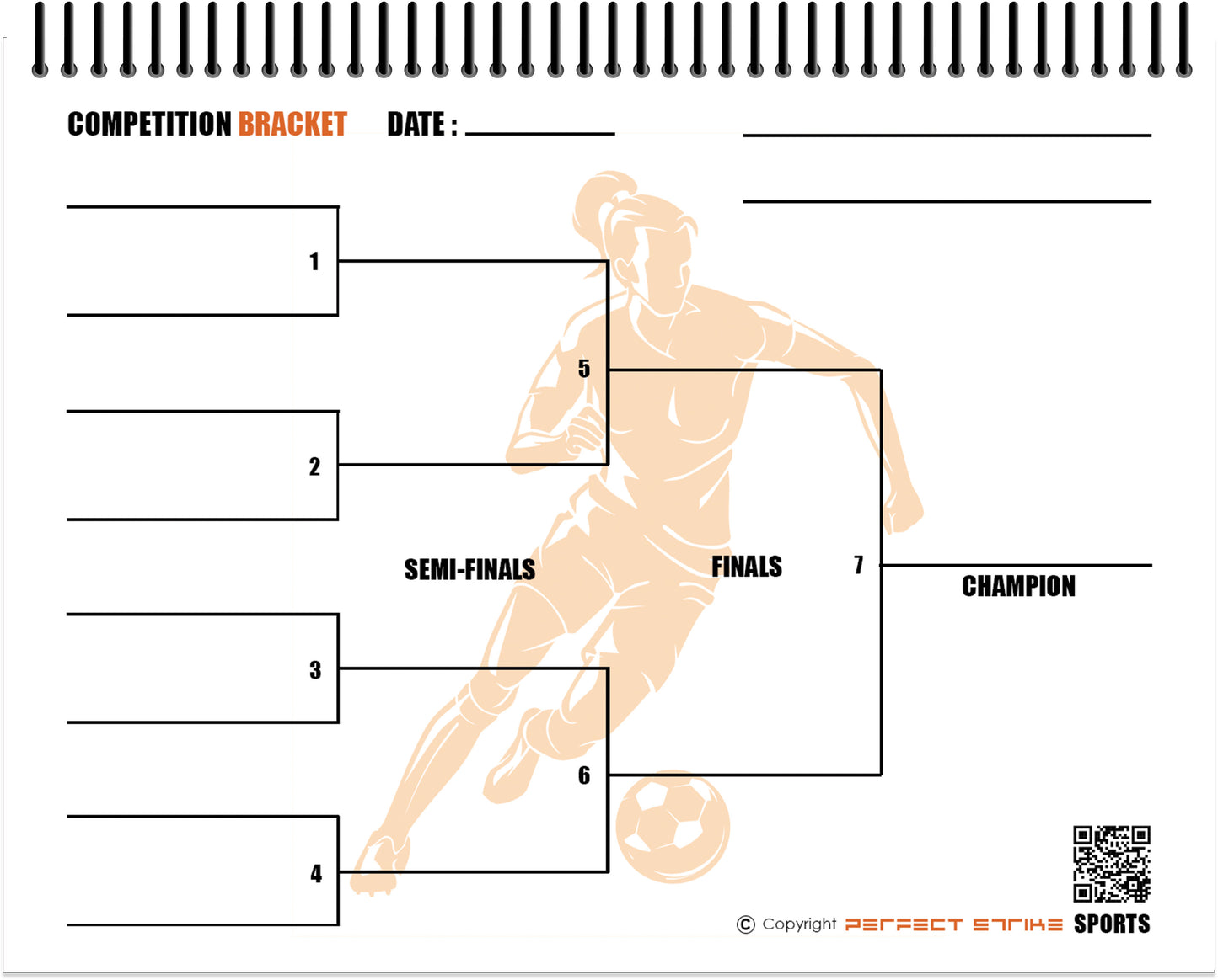 Perfect Strike SOCCER Scorebook with Rules and Scoring Instructions : Heavy Duty. Adult and Youth Soccer. TS-11-7W-H