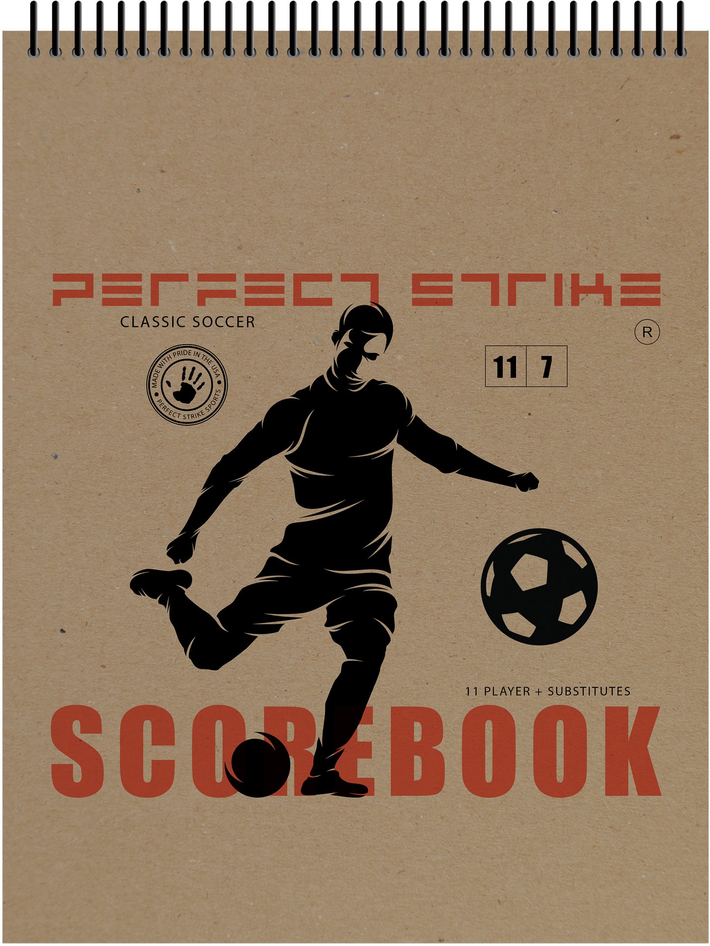 Perfect Strike SOCCER Scorebook with Rules and Scoring Instructions : Heavy Duty. Adult and Youth Soccer. TS-11-7W-V