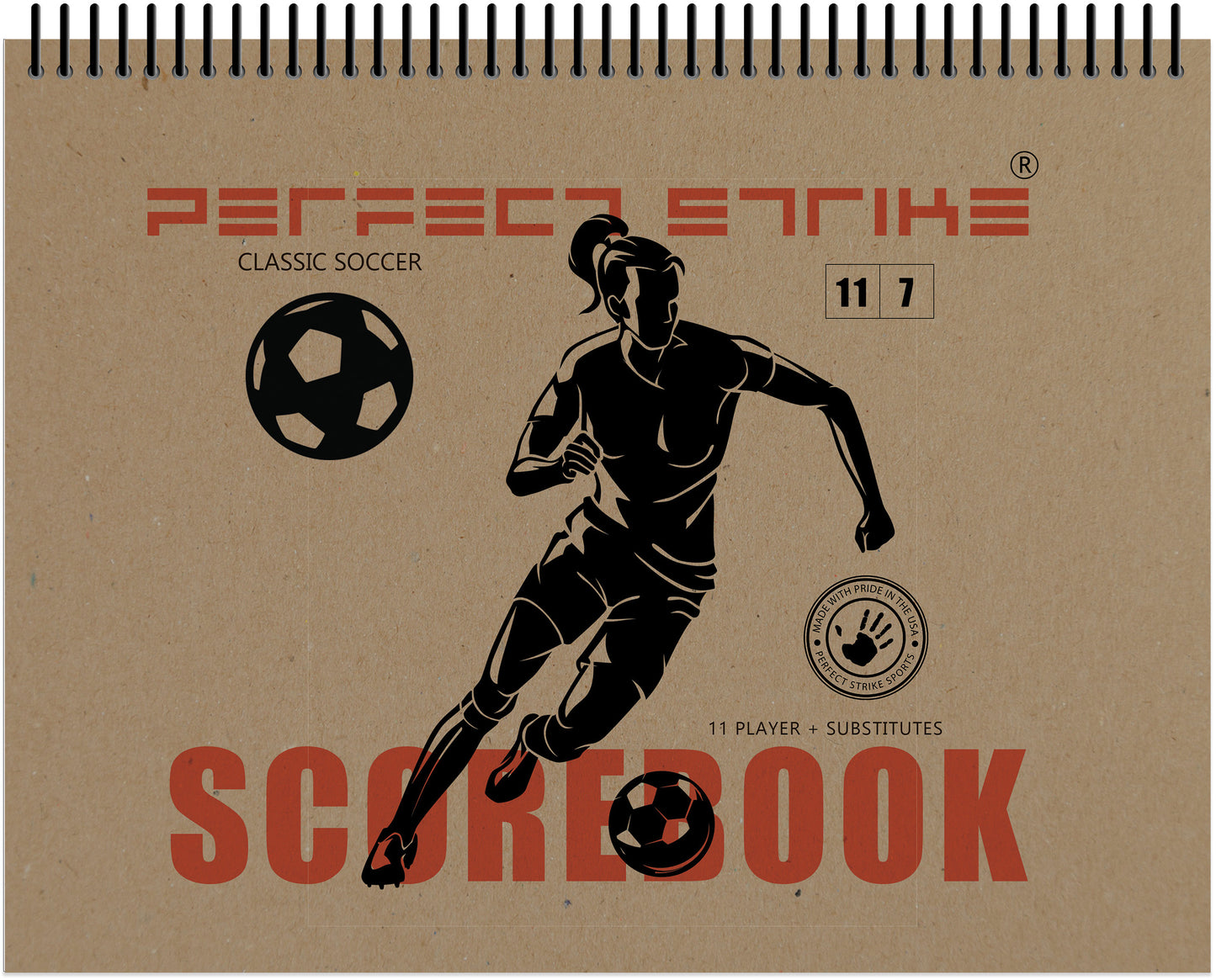 Perfect Strike SOCCER Scorebook with Rules and Scoring Instructions : Heavy Duty. Adult and Youth Soccer. TS-11-7W-H