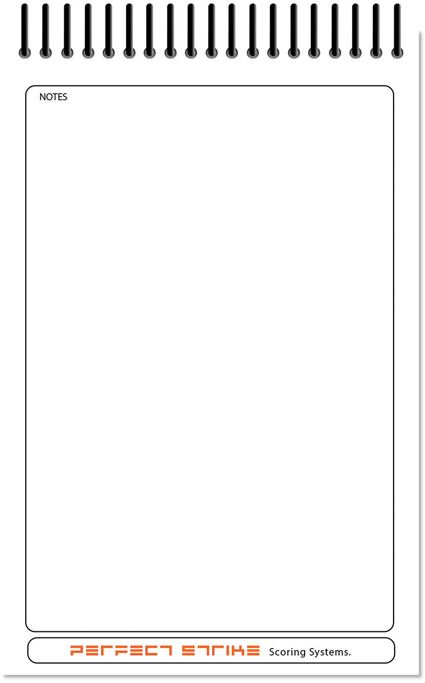 Perfect Strike Chess SCOREBOOK with Rules and Scoring Instructions. Heavy Duty. Practice and Competition. (5.5" x 8.5") TS-50:60