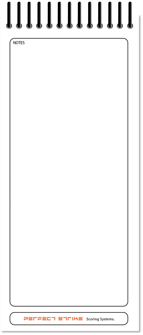 Perfect Strike Chess SCOREBOOK with Rules and Scoring Instructions. Heavy Duty. Practice and Competition. (3.5" x 8.5") TS-50:50