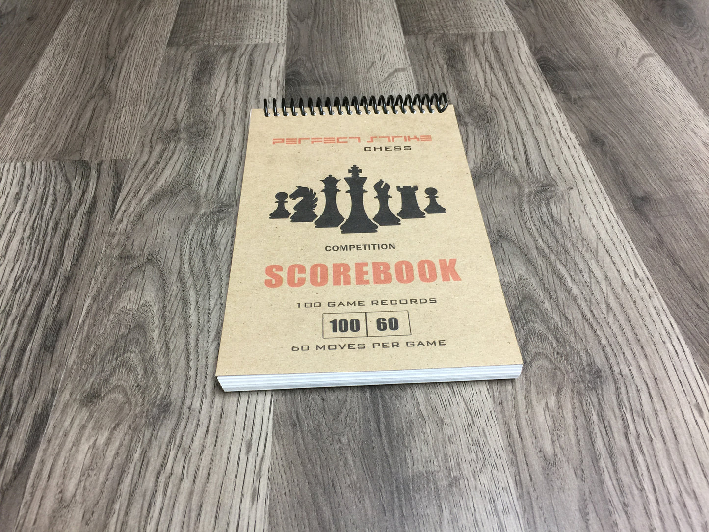 Perfect Strike Chess SCOREBOOK with Rules and Scoring Instructions. Heavy Duty. Practice and Competition. (5.5" x 8.5") TS-100:60