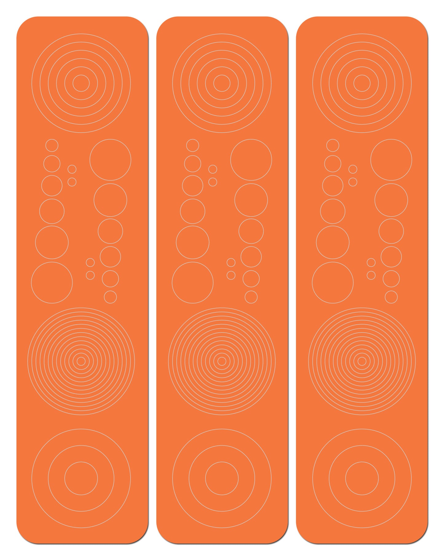 Perfect Strike Archery Circles and Dots Decals for Scope Lenses. Adhesive backed vinyl decals. (Matte Orange)