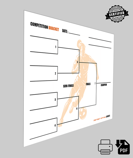 PRINT DOWNLOAD. Perfect Strike Competition Bracket for Team Tournaments or Skills Competitions. WOMENS SOCCER.