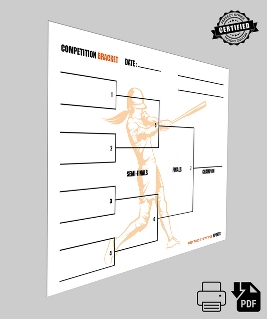 PRINT DOWNLOAD. Perfect Strike Competition Bracket for Team Tournaments or Skills Competitions. SOFTBALL.