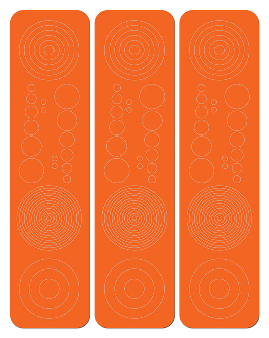Perfect Strike Archery Circles and Dots Decals for Scope Lenses. Adhesive backed vinyl decals. (Orange)