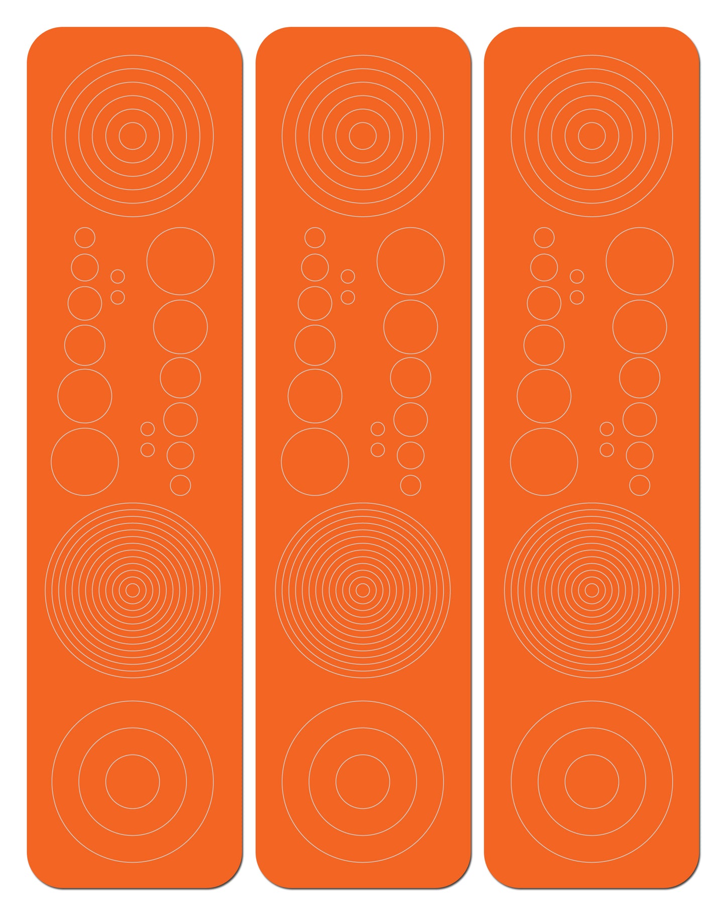 Perfect Strike Archery Circles and Dots Decals for Scope Lenses. Adhesive backed vinyl decals. (Orange)