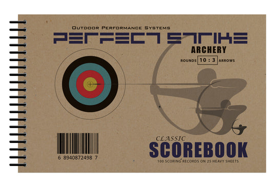 Perfect Strike Archery SCOREBOOK with Scoring Instructions. Perfect Strike System 10:3. (5.5" x 8.5")