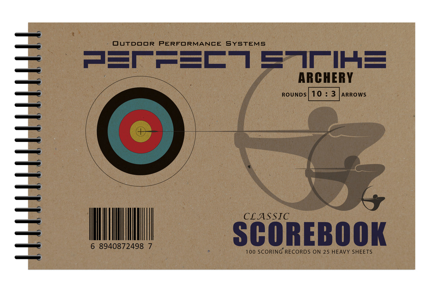 Perfect Strike Archery SCOREBOOK with Scoring Instructions. Perfect Strike System 10:3. (5.5" x 8.5")