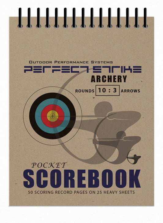 Perfect Strike Archery SCOREBOOK with Scoring Instructions. Perfect Strike System 10:3. (5.5" x 4.25")