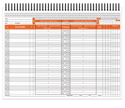 Perfect Strike BASKETBALL Scorebook with Rules and Scoring Instructions : Heavy Duty. Youth and Adult Basketball. TS-15P.