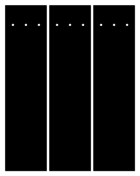 PERFECT FLETCH arrow cresting wraps by Perfect Strike Archery. MATTE BLACK. Adhesive backed premium vinyl. 4" Arrow Wraps.