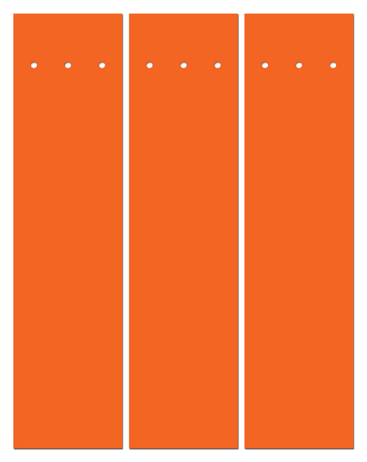 PERFECT FLETCH arrow cresting wraps by Perfect Strike Archery. MATTE ORANGE. Adhesive backed premium vinyl. 4" Arrow Wraps.