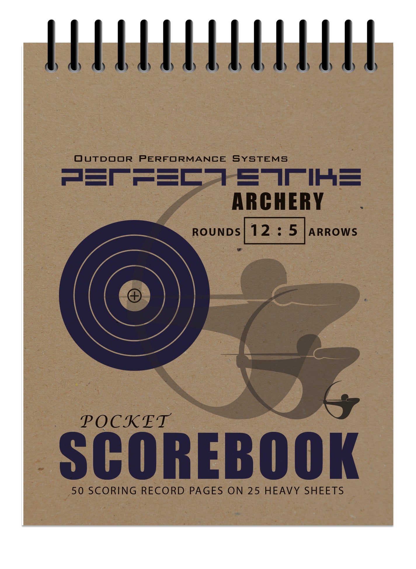 Perfect Strike Archery SCOREBOOK with Scoring Instructions. Perfect Strike System 12:5. (5.5" x 4.25")