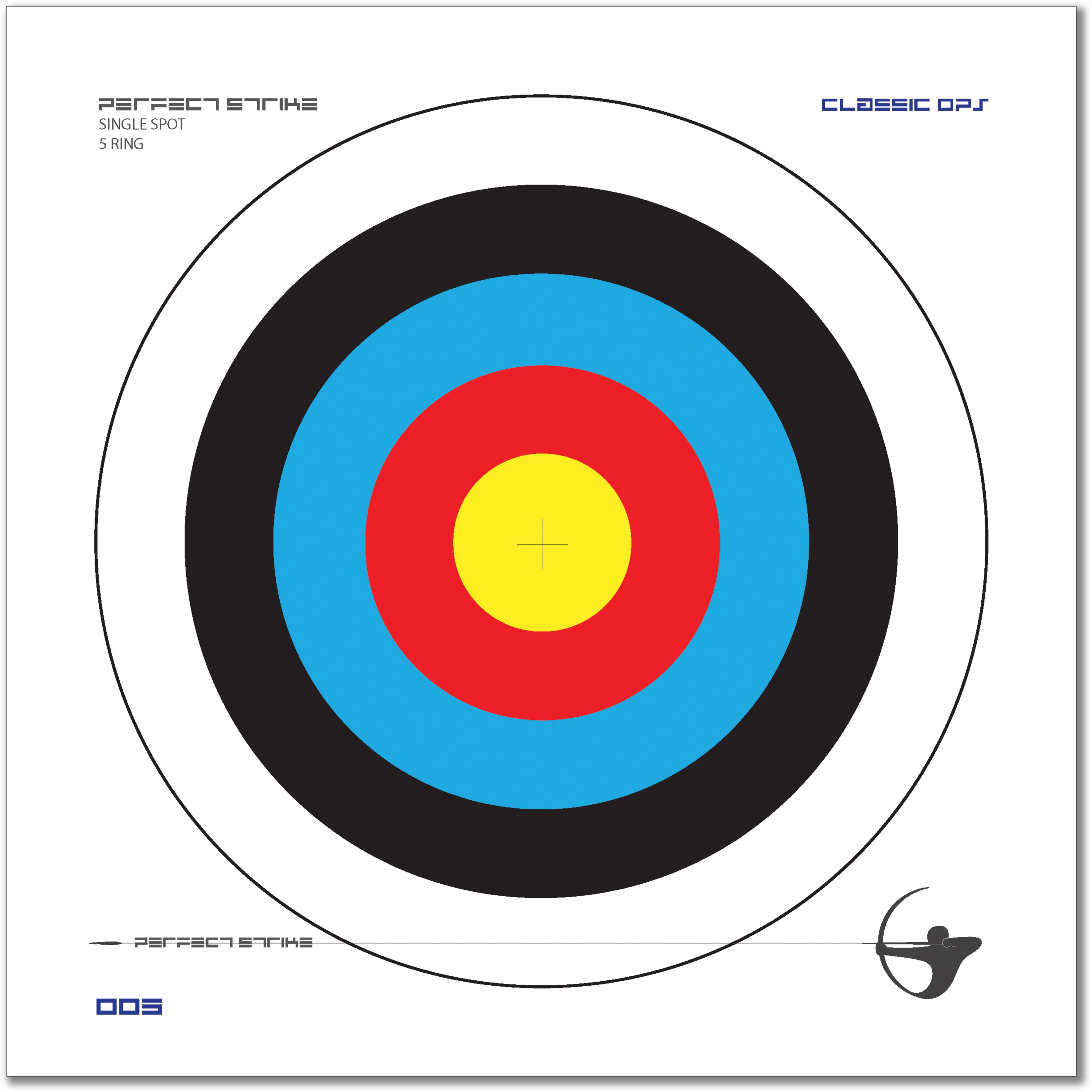Perfect Strike Archery Paper Targets. Single Spot Bullseye Design. (12 ...