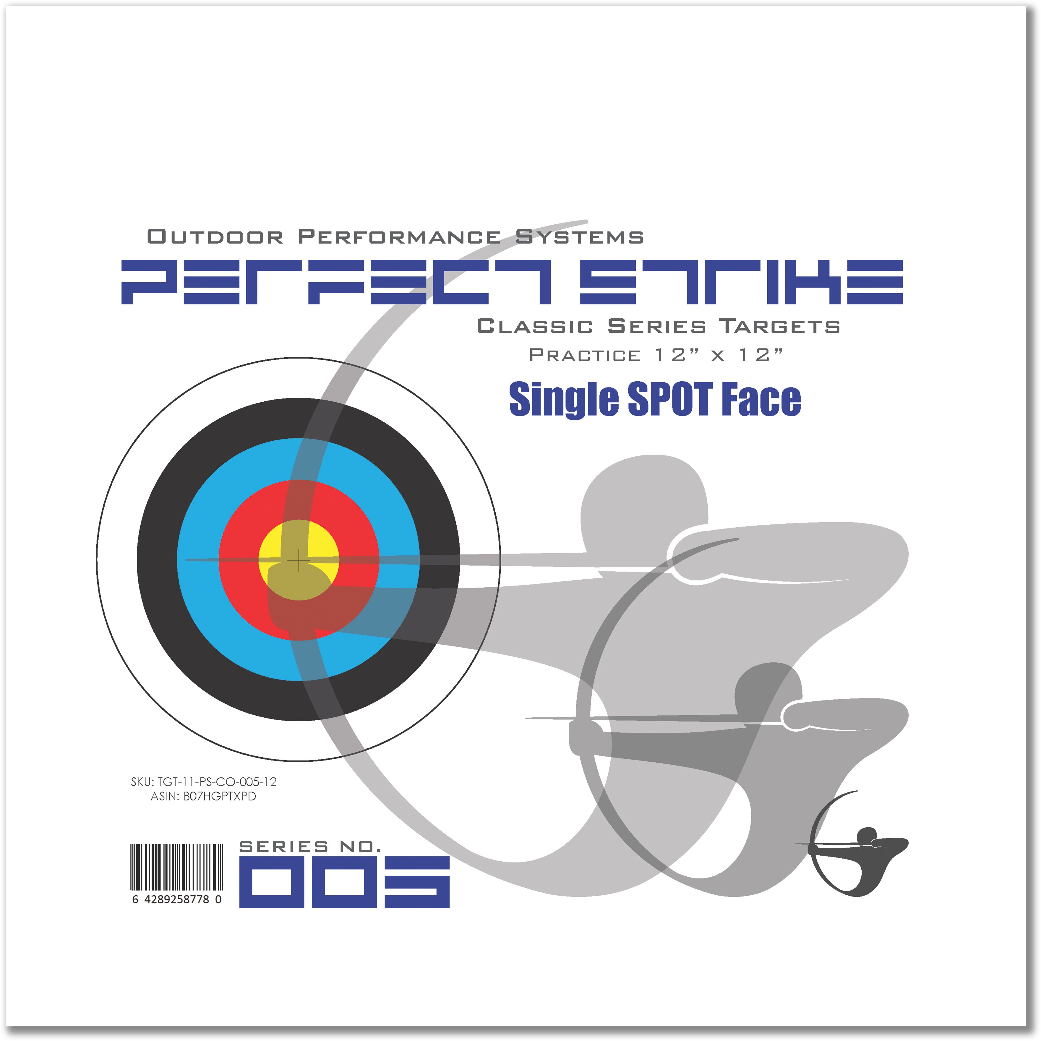 Perfect Strike Archery Paper Targets. Single Spot Bullseye Design. (12 ...