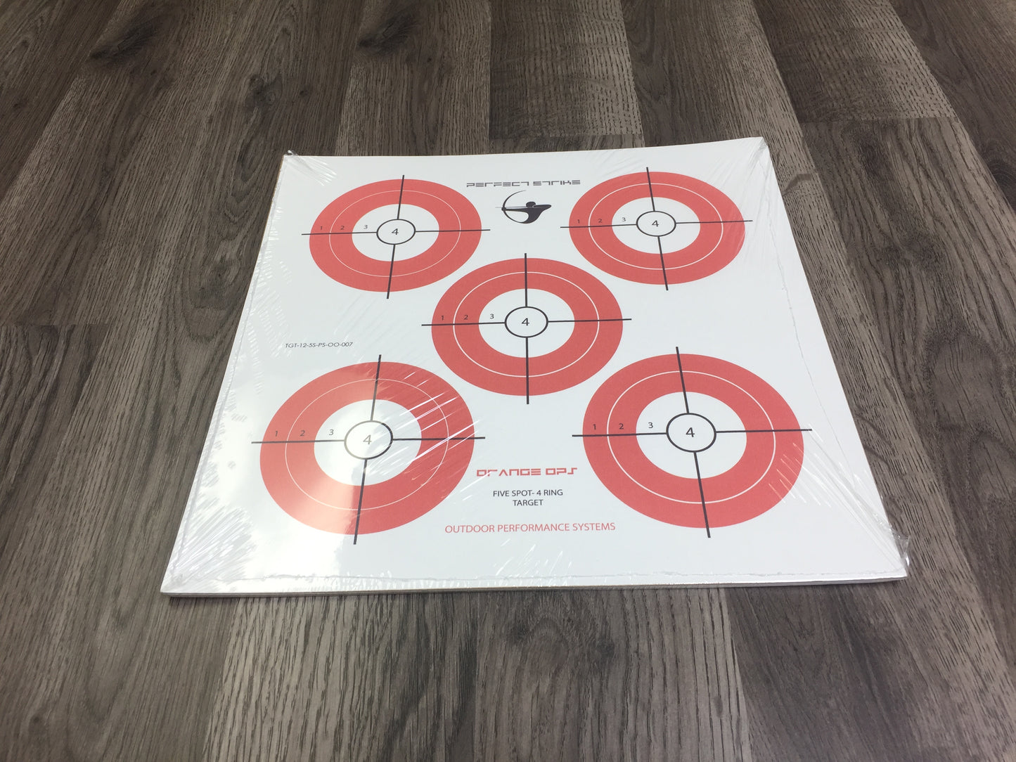 Perfect Strike ARCHERY Targets. ORANGE OPS No. 007. Five Spot Targets. (12" x 12").
