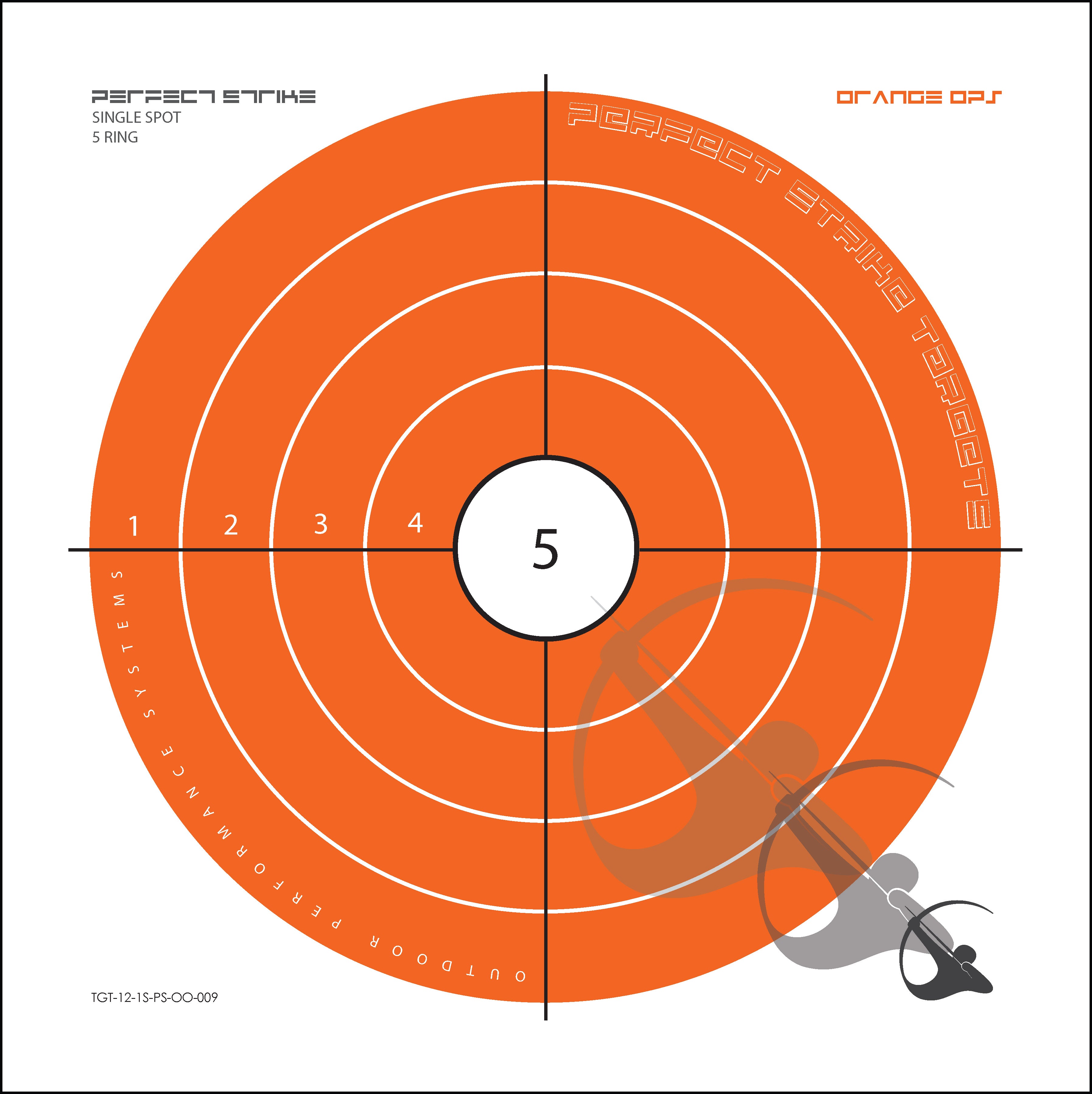 Perfect Strike ARCHERY Targets. ORANGE OPS No. 009. Single Spot Target ...